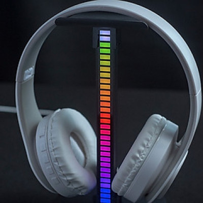 Giá treo tai nghe T12 Led RGB cảm biến âm thanh nháy theo nhạc-Dru-hàng chính hãng