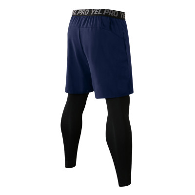 Quần đùi nam Yel Pro Men 2-in 1 đàn hồi có túi eo co giãn kiểu dáng thể thao