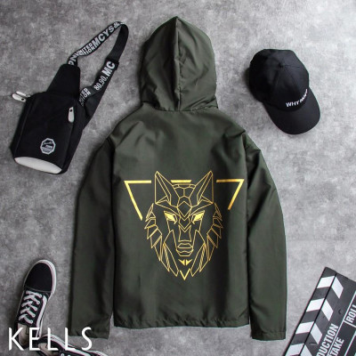  Áo khoác nam Áo khoát nam nữ cặp đôi gió dù 2 lớp chống nắng Sói ca cực chất cá tính-A004
