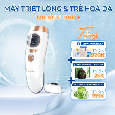 Máy triệt lông & trẻ hoá da DrSun PRO+ Công nghệ ICE COOL