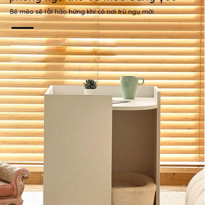 Nhà cho Cat kết hợp để đồ có bánh xe Mặt Phủ Melamine Chống Xước - GP194 