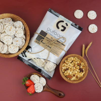 Snack gạo lứt ngũ cốc nguyên hạt GUfoods - Không đường, Không chiên dầu, Không gluten, Thanh đạm, Lành mạnh, Phù hợp Eat clean, Ăn vặt healthy, Tiện lợi, Thuần chay