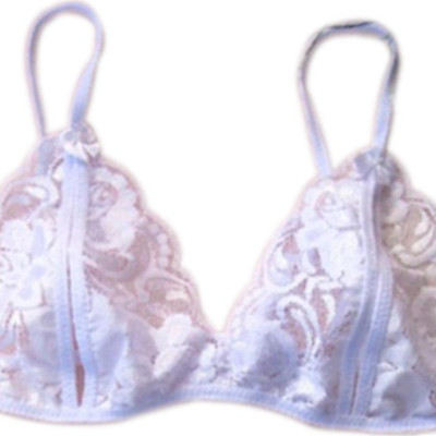 Áo con buộc dây + quần lọt khe sexsy xuyên thấu - Màu trắng