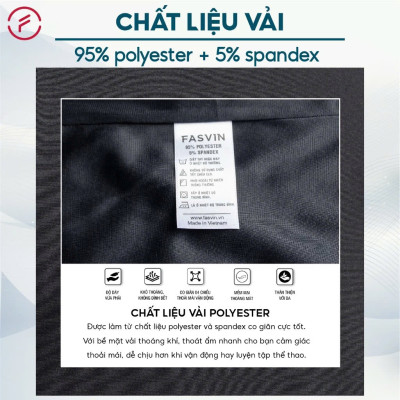 Bộ quần áo gió nam 2 lớp FASVIN BC24634.HN vải thể thao cao cấp lót vải thun hàng chính hãng