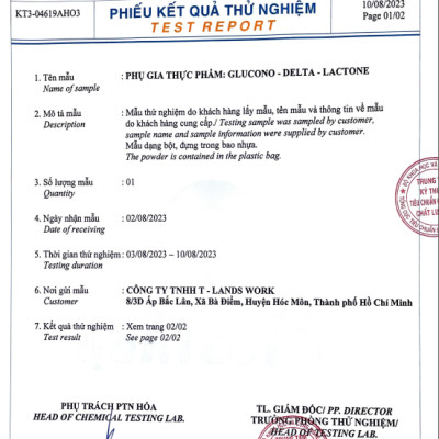 500g đường nho Pháp tạo đông tào phớ đậu hũ ngon béo (Chiết từ bao 25kg) glucono delta lactone