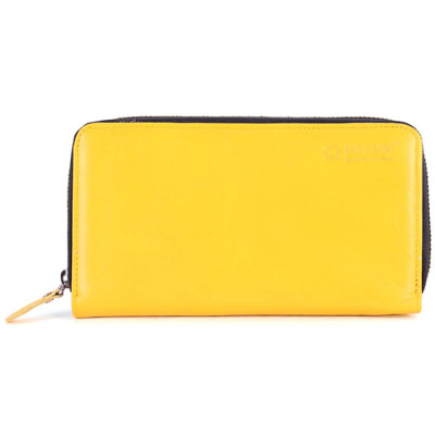 Ví nữ da bò màu vàng HJ93104-18-55-57-65 