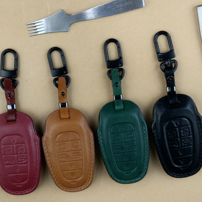 Bao da ép phom Handmade chìa khóa xe ô tô Hyundai TUCSON SANTAFE 7 nút bấm da bò thât giá tận xưởng (có bán sỉ) - hàng chính hãng